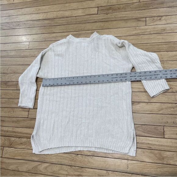 PARRINELLO Sweater Womens Cream VTG 90s Ramie Silk Ramie Rabbit Angora Knit S - Picture 7 of 16